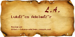 Lukács Adelmár névjegykártya